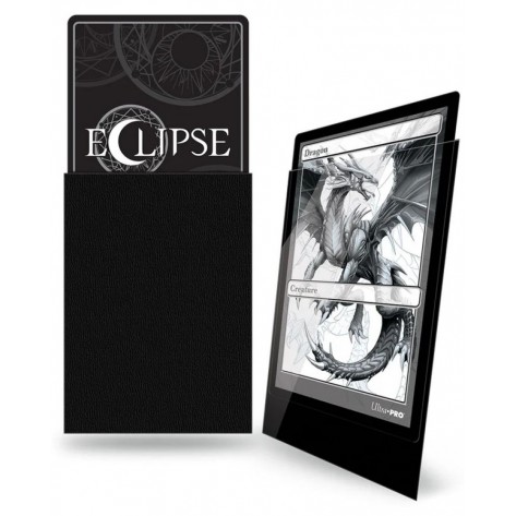 Протектори за карти Ultra Pro - Eclipse Pro-Gloss Standard Size, Jet Black (100 бр.)