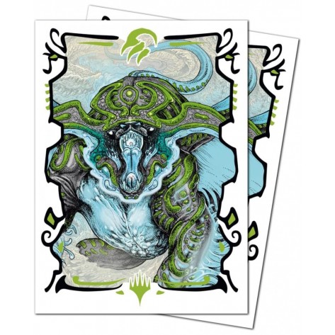 Протектори за карти Ultra Pro - Magic the Gathering: Tarkir Dragonstorm Apex Deck Protector, Temur (105 бр.)