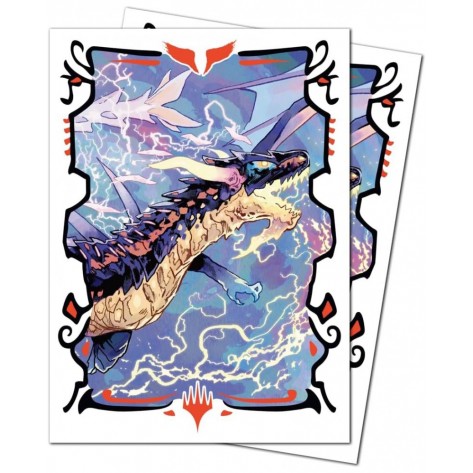 Протектори за карти Ultra Pro - Magic the Gathering: Tarkir Dragonstorm Apex Deck Protector, Mardu (105 бр.)