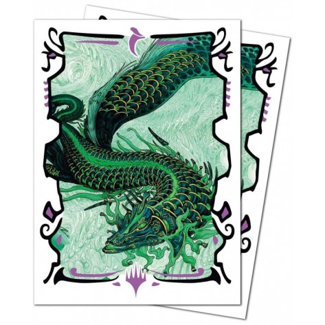 Протектори за карти Ultra Pro - Magic the Gathering: Tarkir Dragonstorm Apex Deck Protector, Commander Sultai (105 бр.)