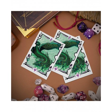 Протектори за карти Ultra Pro - Magic the Gathering: Tarkir Dragonstorm Apex Deck Protector, Commander Sultai (105 бр.)