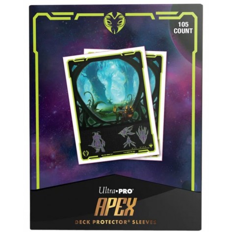 Протектори за карти Ultra Pro - Magic the Gathering: Edge of Eternities Apex Deck Protector, Mythic Green (105 бр.)