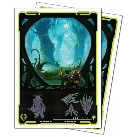 Протектори за карти Ultra Pro - Magic the Gathering: Edge of Eternities Apex Deck Protector, Mythic Green (105 бр.)