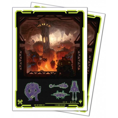 Протектори за карти Ultra Pro - Magic the Gathering: Edge of Eternities Apex Deck Protector, Mythic Red (105 бр.)