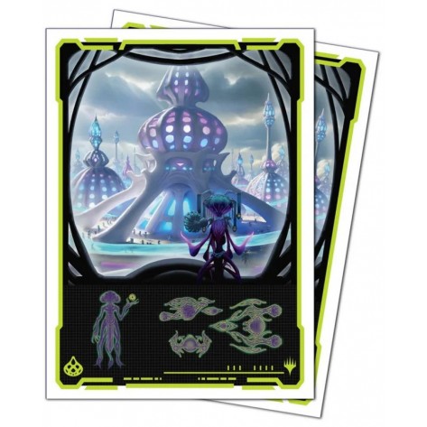 Протектори за карти Ultra Pro - Magic the Gathering: Edge of Eternities Apex Deck Protector, Mythic Blue (105 бр.)