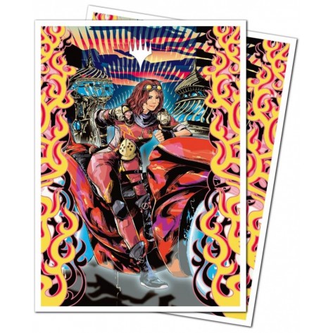 Протектори за карти Ultra Pro - Magic the Gathering: Aetherdrift Apex Deck Protector, Chandra, Spark Hunter (105 бр.)