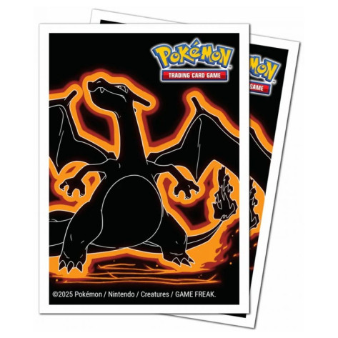Протектори за карти Ultra Pro - Pokemon TCG: Neon Kanto Charizard Apex Deck Protector Sleeves (105 бр.)