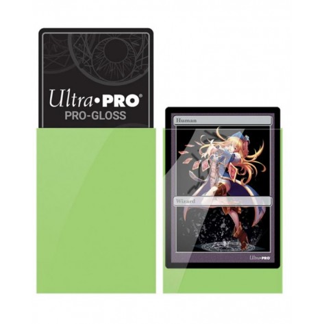  Протектори за карти Ultra Pro - PRO-Gloss Small Size, Lime Green (60 бр.)