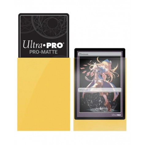  Протектори за карти Ultra Pro - PRO-Matte Small Size, Yellow (60 бр.)