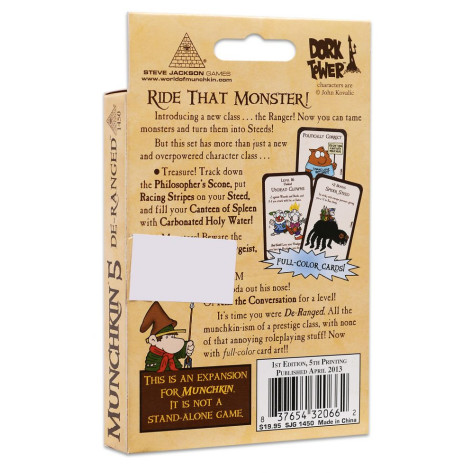 Разширение за игра с карти Munchkin 5 - De-Ranged