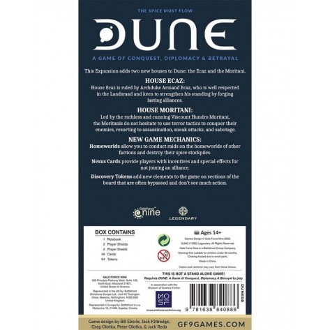 Разширение за настолна игра Dune: Ecaz & Moritani Expansion