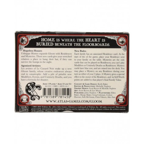 Разширение за настолна игра Gloom: Unhappy Homes (2nd Edition)