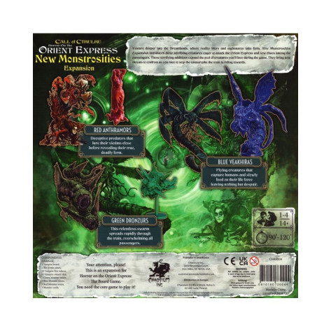 Разширение за настолна игра Horror on the Orient Express: The Board Game - New Monstrosities