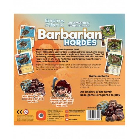  Разширение за настолна игра Imperial Settlers: Empires of the North - Barbarian Hordes