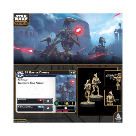 Разширение за настолна игра Star Wars Legion - B1 Battle Droid Unit Expansion
