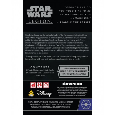 Разширение за настолна игра Star Wars: Legion - Sun Fac & Poggle the Lesser Commander