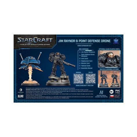 Разширение за настолна игра StarCraft: Tabletop Miniatures Game - Jim Raynor & Point Defense Drone