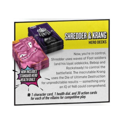 Разширение за настолна игра Unmatched Adventures: Teenage Mutant Ninja Turtles - The Shredder & Krang Hero Decks
