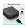 Сгъваема мишка Logitech - Mobi Fold, оптична, безжична, графит