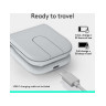 Сгъваема мишка Logitech - Mobi Fold, оптична, безжична, бяла
