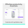 Сгъваема мишка Logitech - Mobi Fold, оптична, безжична, бяла