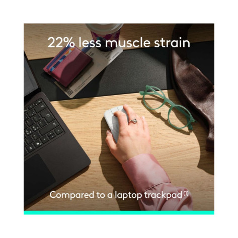 Сгъваема мишка Logitech - Mobi Fold, оптична, безжична, бяла