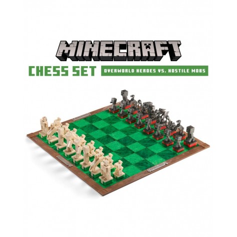 Шах Noble Collection - Minecraft: Overworld Heroes vs. Hostile Mobs Chess Set