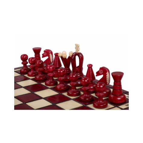 Шах Sunrise - King's Chess Small, червен