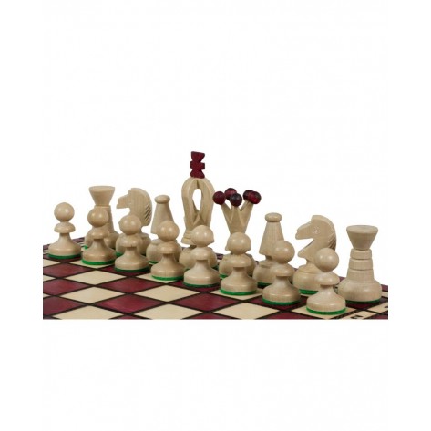 Шах Sunrise - Small King's Chess, червен