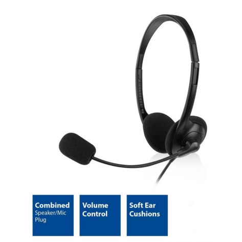 Слушалки с микрофон ACT – AC9330, черни