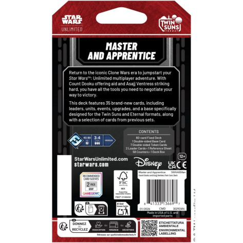 Star Wars: Unlimited - Twin Suns Deck Master and Apprentice