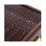 Табла за игра Manopoulos - Premium Handcrafted Leather Crocodile Tote, Antique Brown, 48 х 30 cm