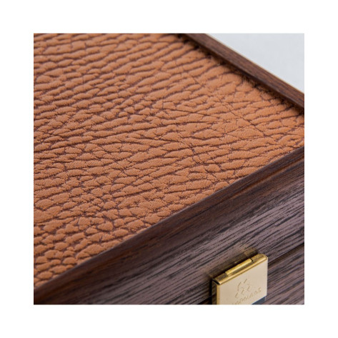 Табла за игра Manopoulos - Premium Handcrafted Leatherette, Caramel Brown, 48 x 30 cm