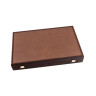 Табла за игра Manopoulos - Premium Handcrafted Leatherette, Caramel Brown, 48 x 30 cm