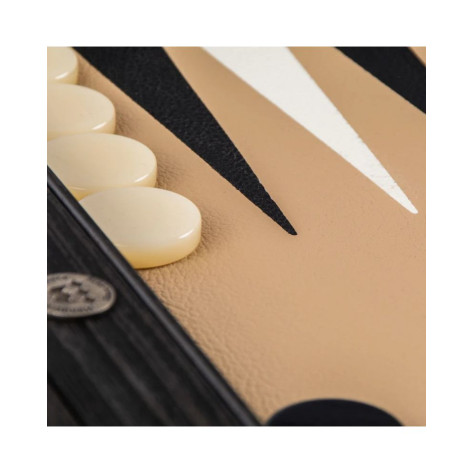 Табла за игра Manopoulos - Premium Handcrafted Leatherette, Mocha Brown, 48 x 30 cm
