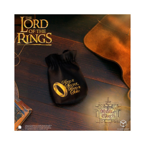 Торбичка за зарове Q-Workshop - The Lord of the Rings: One Ring, Keep It Secret Edition Dice Pouch