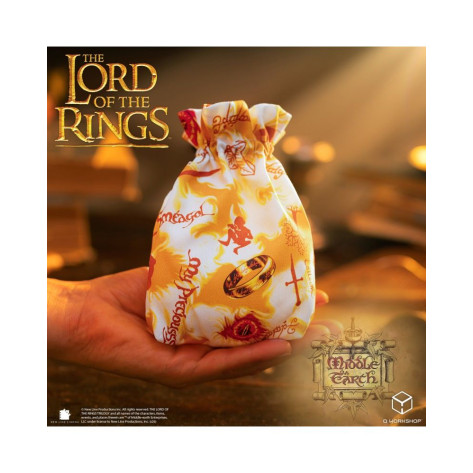 Торбичка за зарове Q-Workshop - The Lord of the Rings: Ring-Bearers Full Art Dice Pouch
