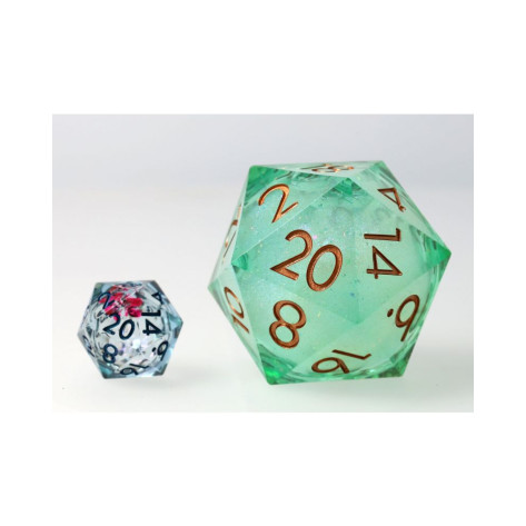 Зар GlassStaff - Liquid Core Dice D20, Ocean Orb