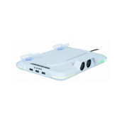  Мултифункционална станция Nacon - за PS5 Slim, с охлаждане, бяла