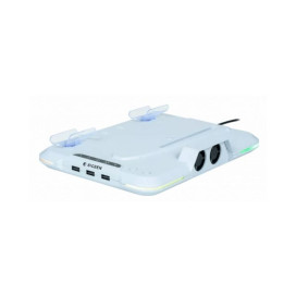 Мултифункционална станция Nacon - за PS5 Slim, с охлаждане, бяла