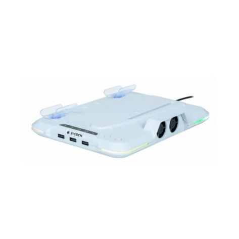 Мултифункционална станция Nacon - за PS5 Slim, с охлаждане, бяла