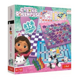  Настолна игра 15 в 1 - Gabby's Dollhouse - Детска