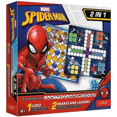  Настолна игра  2 в 1  Spider-Man (Ludo/Snakes and Ladders) - детска