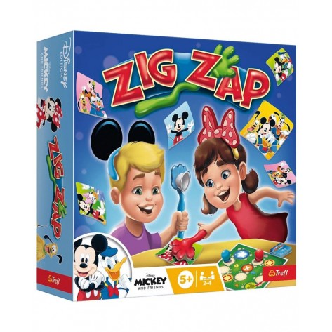 Настолна игра Trefl Zig Zap: Mickey Mouse and Friends - Детска