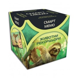 Настолна мемори игра Смарт Мемо: Животни рекордьори - Семейна