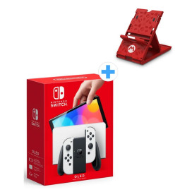 Nintendo Switch OLED - White + Super Mario Playstand Nintendo Switch OLED - White + Super Mario Playstand