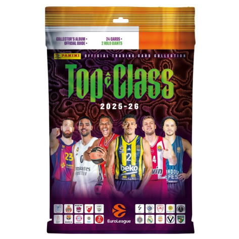 Panini Euroleague Top Class 2026: Starter Pack (Binder, Collector's Guide, 3 Packs plus 2 Holo Giants Cards)