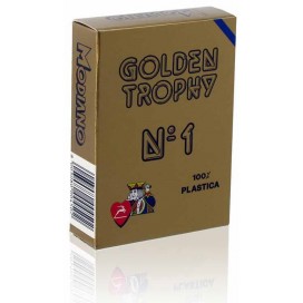 Пластични карти за игра Golden Trophy - син гръб