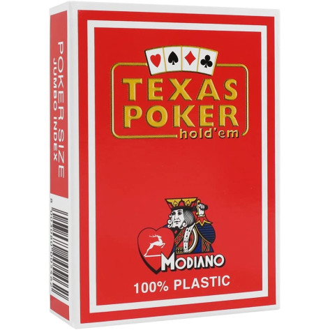 Пластични покер карти Texas Poker - червен гръб
