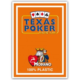 Пластични покер карти Texas Poker - оранжев гръб